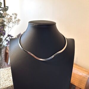 Vintage BESHARA Sterling Silver collar necklace, signed